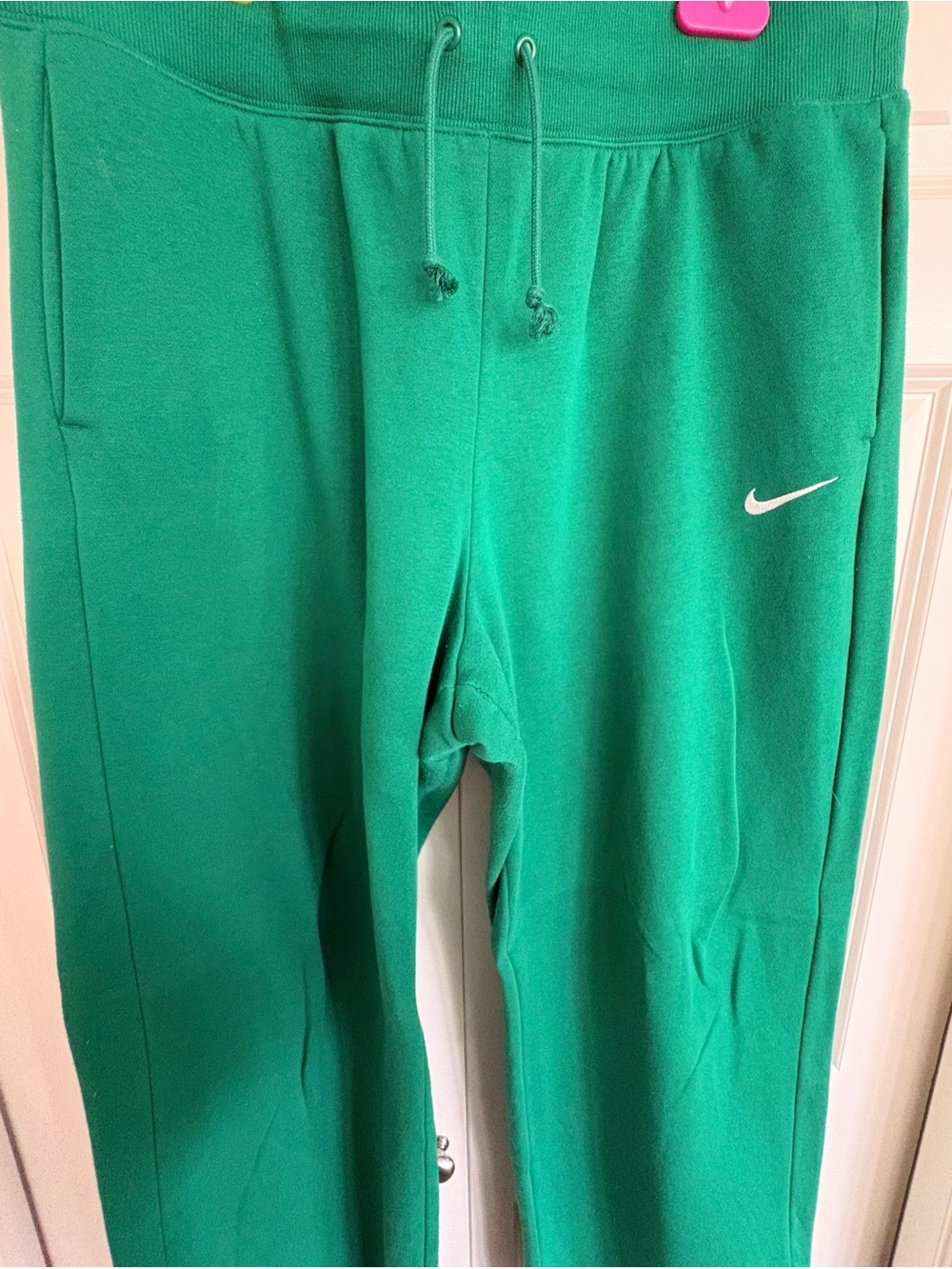 Nike Green Half-Zip Sweatshirt with White Swoosh - Picture 4 of 7